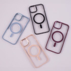 "Satin Clear Mag" dėklas "iPhone 15 Pro Max" 6,7 rožinės spalvos