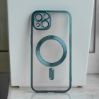 Spalva "Chrome Mag" dėklas iPhone 15 6,1 žalias