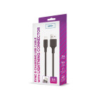 "Setty" kabelis USB - "Lightning" 1,0 m 2A juodas NAUJIENA