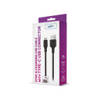 Setty kabelis USB - USB-C 1,0 m 2A juodas NAUJIENA