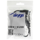 "Akyga" USB šakotuvas AK-AD-13 2.0 4 prievadai, juodas, 15 cm