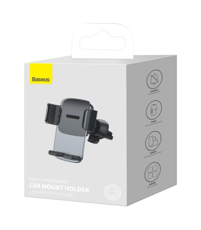 "Baseus" automobilinis laikiklis "Easy Control Clamp", juodas, skirtas oro išėjimui