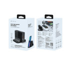 "Devia" sieninis įkroviklis Extreme PD QC 3.0 75W 2x USB-C 4x USB juodas