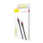 "Baseus" kabelis Cafule PD USB-C - USB-C 2,0 m raudonai juodas 60W