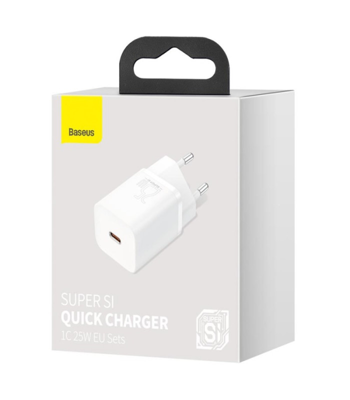 "Baseus" sieninis įkroviklis Super Si PD 25W 1x USB-C baltas