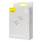 "Baseus" kabelis "Crystal Shine" USB-C - "Lightning" 2,0 m 20W rožinis