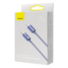 "Baseus" kabelis "Crystal Shine" USB-C - "Lightning" 2,0 m 20W violetinės spalvos