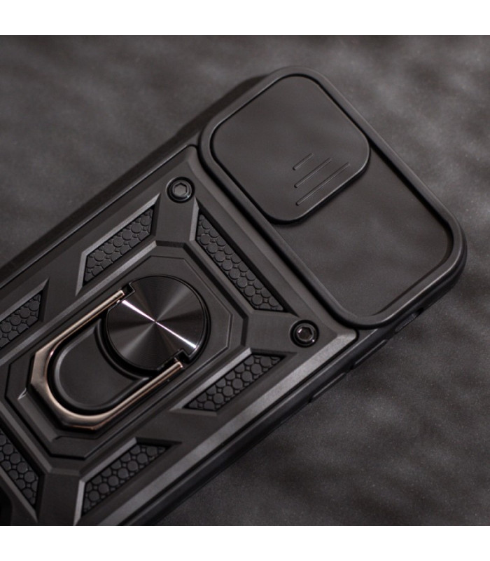 "Defender Slide" dėklas, skirtas "Samsung Galaxy A22 5G", juodos spalvos