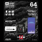 "GoodRam" atminties kortelė IRDM 64GB microSD UHS-I U3 V30 su adapteriu