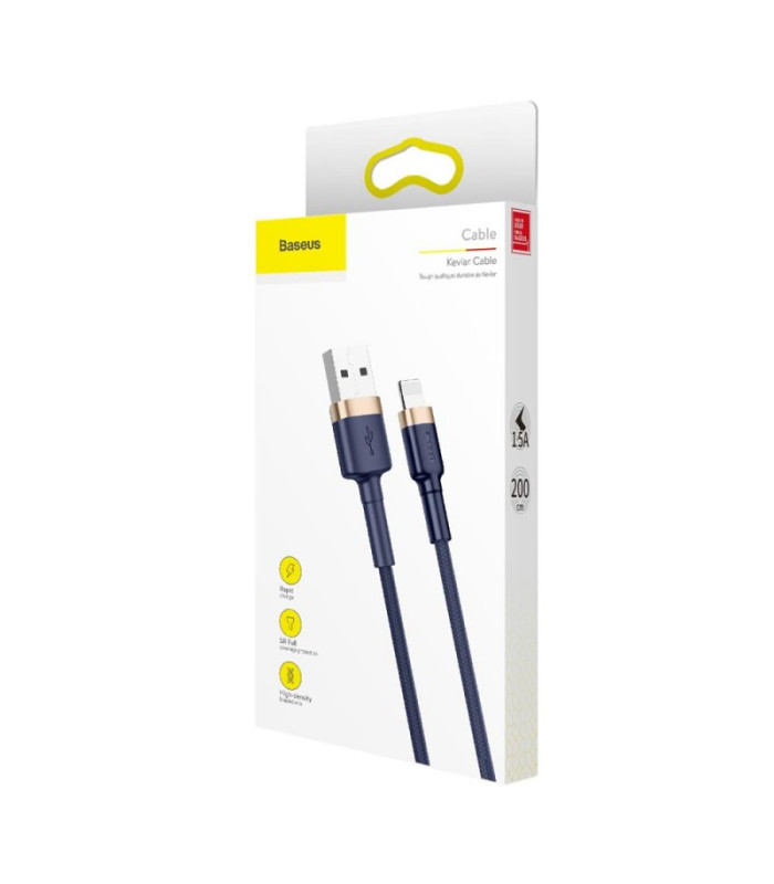 "Baseus" kabelis "Cafule USB - Lightning" 2,0 m 1,5A aukso-mėlynos spalvos