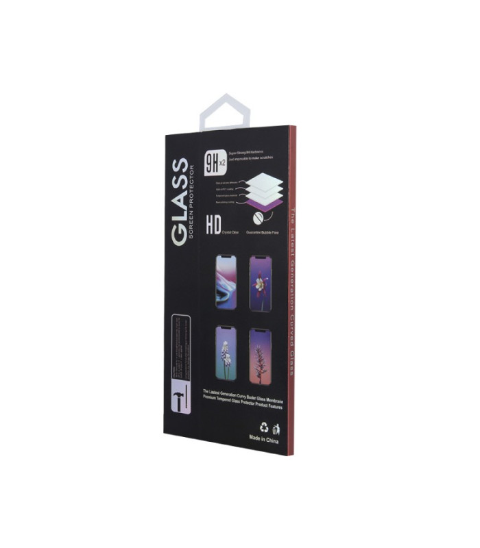 Grūdintas stiklas 6D, skirtas "iPhone 13" / "13 Pro 6,1'' / 14 6,1 juodas rėmelis