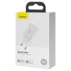 "Baseus" sieninis įkroviklis Speed Mini PD 20W 1x USB-C baltas