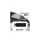 "Kingston pendrive" 64GB USB-C DT70, juodas