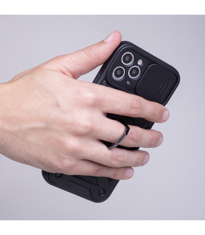"Defender Slide" dėklas "Motorola Moto E13", juodos spalvos