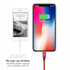 Bazinis kabelis Yiven USB - Lightning 1,8 m 2A raudonas