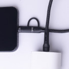 "Forever 2in1" kabelis USB-C - "Lightning" + USB-C 1,0 m 60W juodas