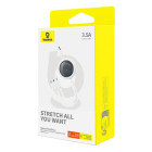 "Baseus Free2Draw" ištraukiamas kristalų greitojo įkrovimo duomenų kabelis USB į M+L+C 100W 1,1 m Mėnulio balta