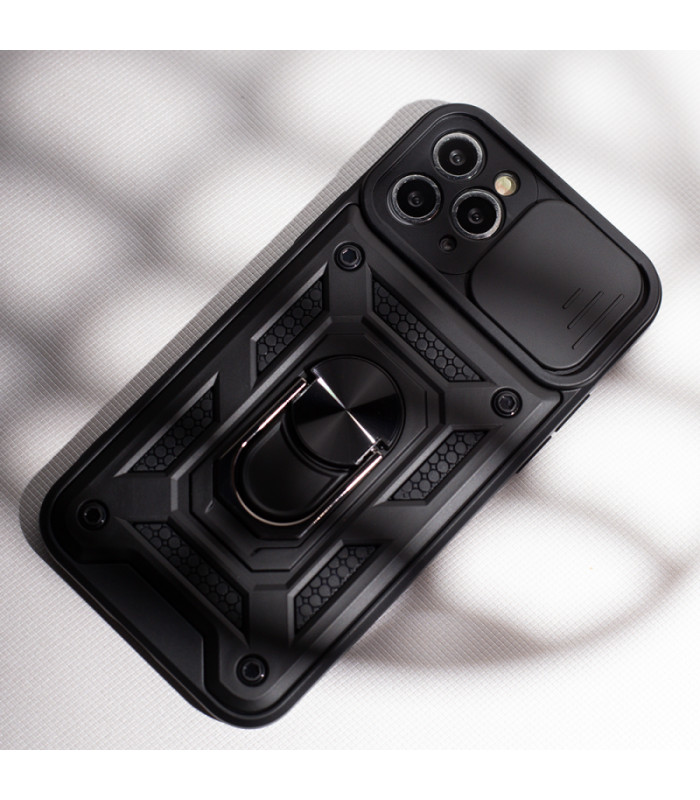 "Defender Slide" dėklas, skirtas "Samsung Galaxy A56 5G", juodos spalvos