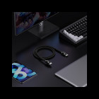 "Baseus" didelės raiškos serijos DP 8K į DP 8K adapterio kabelis 5 m klasteris Juoda