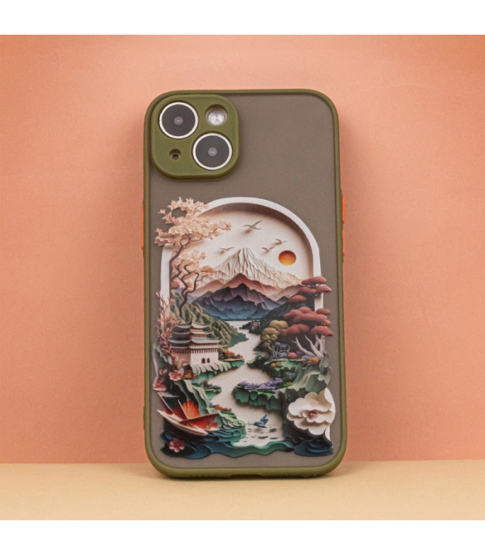 Itin madingas dėklas Samsung Galaxy A14 4G A14 5G Travel green