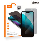 "Vmax" grūdintas stiklas 0,33 mm 2,5D labai skaidrus privatumo stiklas, skirtas "iPhone 15 Plus" 6,7