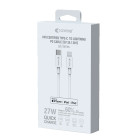 "Comma" kabelis Jub MFi USB-C - Lightning 3A 1,5 m, baltas