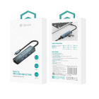 "Devia" adapteris HUB USB-C 3.1 į 4x USB 3.0 tamsiai pilka