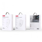 XO sieninis įkroviklis CE16 PD 45W 1x USB-C 1x USB baltas