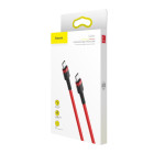 Baseus kabelis Cafule PD 2.0 USB-C - USB-C 1,0m 3A raudonas 60W