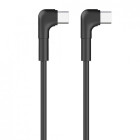 "Maxlife" MXUC-09 kampinis kabelis USB-C - USB-C 1,0 m 60W juodas