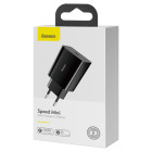 "Baseus" sieninis įkroviklis "Speed Mini PD" 20W 1x USB-C juodas