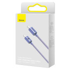 "Baseus" kabelis "Crystal Shine" USB-C - USB-C 2,0 m 100W violetinės spalvos