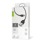 Bazinis kabelis Yiven USB - microUSB 1,5 m 2A juodas