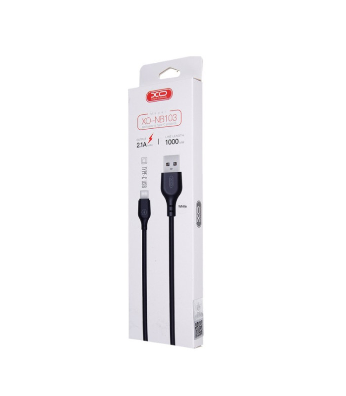 XO kabelis NB103 USB - USB-C 1,0 m 2,1A baltas