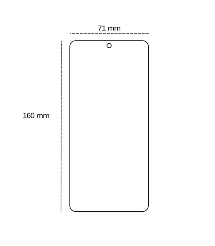 Grūdintas 2,5D stiklas, skirtas "Motorola Moto G05