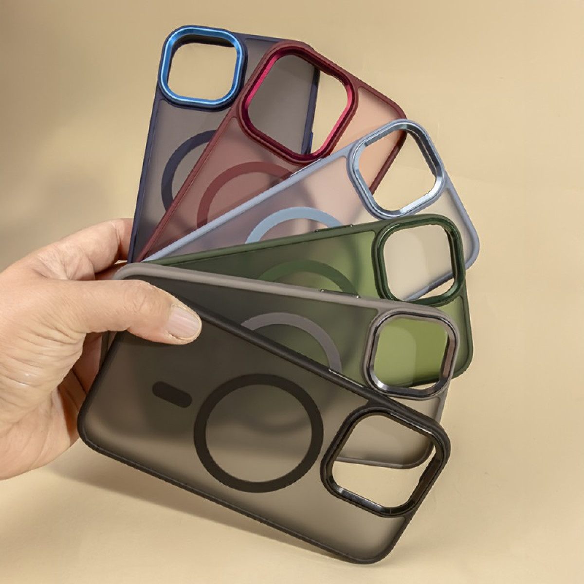 "Frozen Mag" dėklas "iPhone 13 Pro Max" 6,7 pilkos spalvos