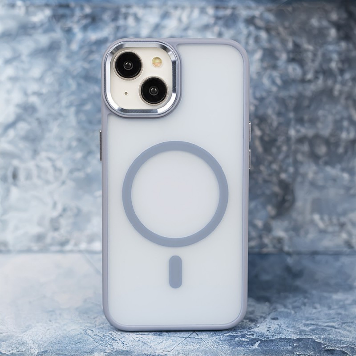 Frozen Mag dėklas iPhone 12 12 Pro 6,1 light blue