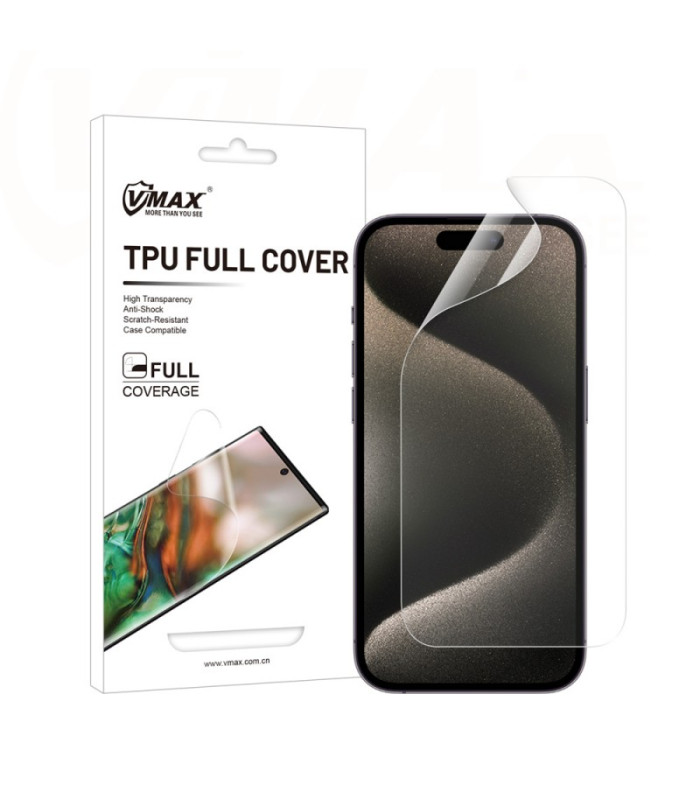 "Vmax" apsauginė plėvelė nematoma TPU plėvelė - visiškai dengianti "iPhone XR
