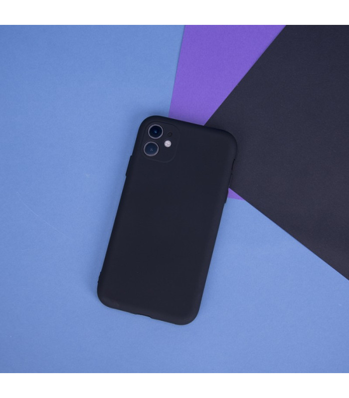 Silikoninis dėklas "Samsung Galaxy A40" juodos spalvos