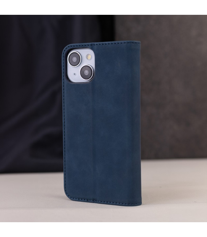 "Smart Suede" dėklas "Samsung Galaxy S25 Ultra" tamsiai mėlynos spalvos