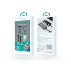 "Devia" kabelio pavadėlis 2in1 PD USB-C - USB-C 0,3 m 60W juodas