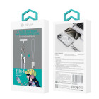 "Devia" kabelio pavadėlis 2in1 PD USB-C - USB-C 1,2 m 60W violetinės spalvos