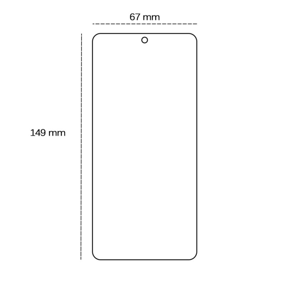 Grūdintas 2,5D stiklas, skirtas "Motorola ThinkPhone 25