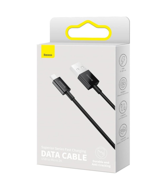 "Baseus" kabelis Superior USB - microUSB 1,0 m 2,0A juodas