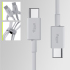 "Allity" kabelis AUC-03 USB-C - USB-C 1,0 m 100W baltas