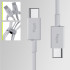 "Allity" kabelis AUC-03 USB-C - USB-C 1,0 m 100W baltas