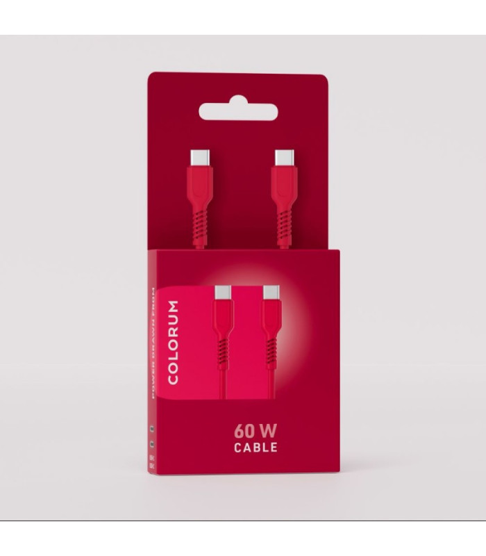 COLORUM kabelis USB-C - USB-C 1,8 m 3A CK60-CC-02 xMagenta