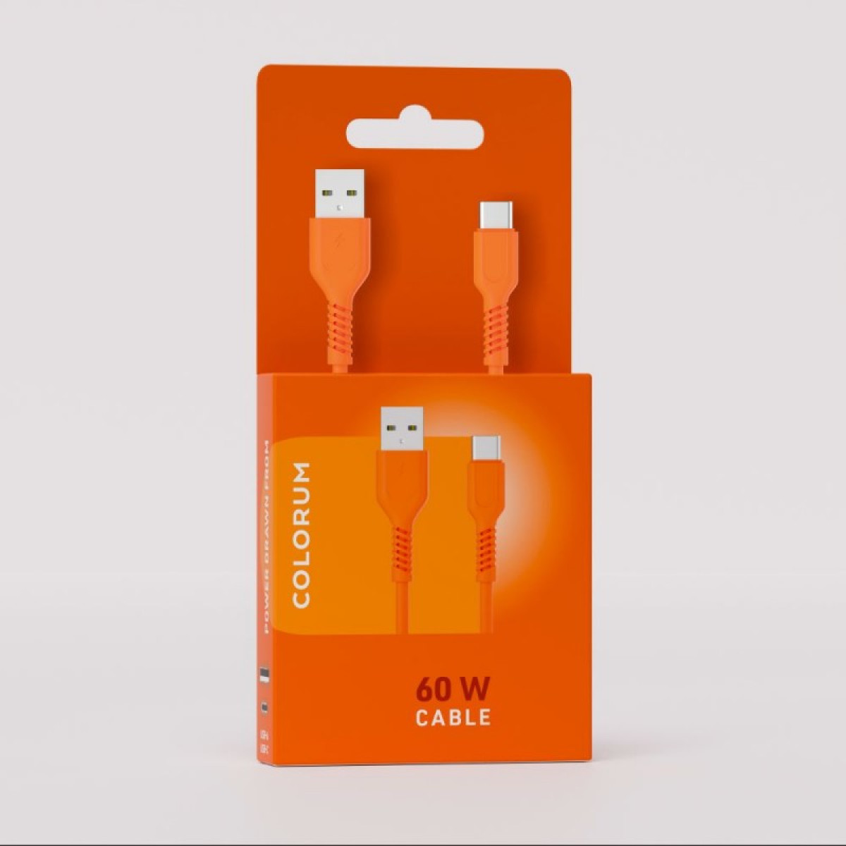 COLORUM kabelis USB-A - USB-C 1,8 m 3A CK60-AC-10 xOranžinis