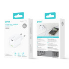 BWOO GaN PD sieninis įkroviklis 1x USB-C prievadas 1A 30W, baltas