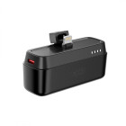 XO power bank mini PR244 20W 5000 mAh su "Lightning" jungtimi, juodas